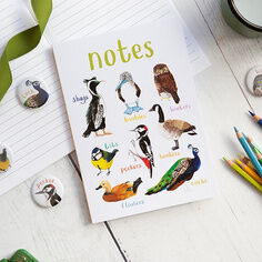 Sarah Edmonds Cheeky Birds A5 Recycled Notebook