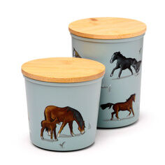 Willow Farm Horse Recycled Set of Storage Jars