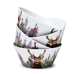 Recycled Set of 4 Picnic Bowls - Wild Stag
