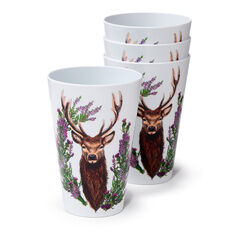 Recycled Set of 4 Picnic Cups - Wild Stag
