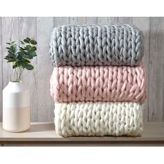 Cable Chunky Knit Throw