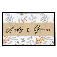 Personalised Botanical Pattern Indoor Doormat alternative