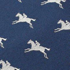 Fox &amp; Chave Racehorses Navy Silk Tie alternative