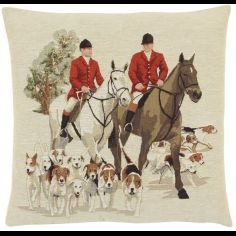 Hines of Oxford Pair of Hunting Scene Tapestry Cushions alternative