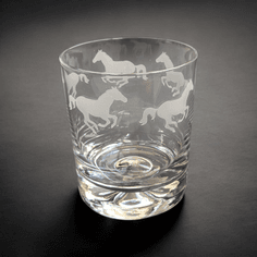 Elegance Galloping Horse Whisky Tumbler Glass alternative