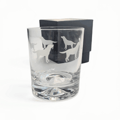 Elegance Labrador Dog Whisky Tumbler Glass