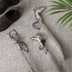 Silver Nickel Stag Head Detail Shoe Horn alternative
