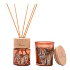 Meg Hawkins Mini Candle &amp; Diffuser Set Highland Cow alternative