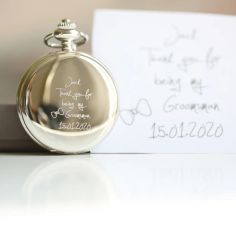 Dual Opening Pocket Watch – Own Handwriting Engraving alternative