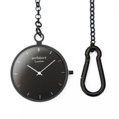 Modern Pocket Watch – Black Finish, Handwriting Engraving alternative