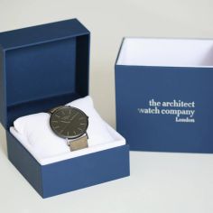 Minimalist Watch – Urban Grey Strap, Personalised Engraving alternative