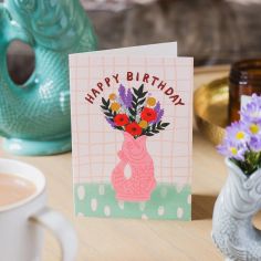 Gluggle Jug Happy Birthday Greeting Card - Pink alternative