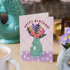 Gluggle Jug Happy Birthday Greeting Card - Green alternative