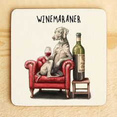 Winemaraner Funny Dog Coaster