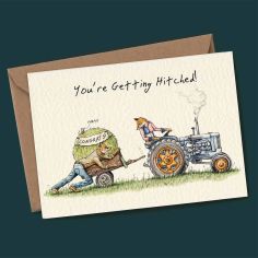 Getting Hitched Wedding Engagement Card
