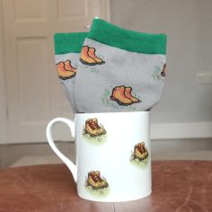 Walking Boots Fine Bone China Mug &amp; Sock Gift Set alternative