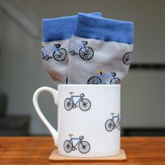 Bicycle Fine Bone China Mug &amp; Sock Gift Set alternative
