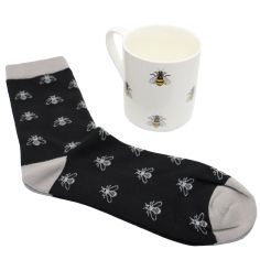 Bee Fine Bone China Mug &amp; Sock Gift Set