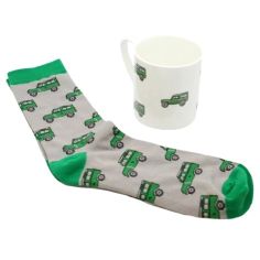 Land Vehicle Fine Bone China Mug &amp; Sock Gift Set