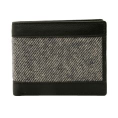 Black Tweed Wallet with RFID Lining