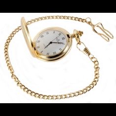 Gold Brushed Quartz Full Hunter Pocket Watch alternative