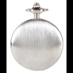 Silver Brushed Quartz Full Hunter Pocket Watch alternative