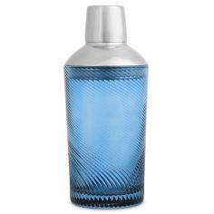 Twist Glass Cocktail Shaker - Blue