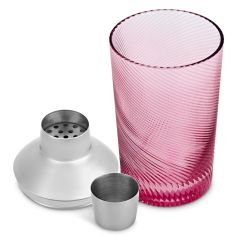 Twist Glass Cocktail Shaker - Pink alternative