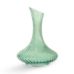 Twist Green Coloured Glass Wine Decanter