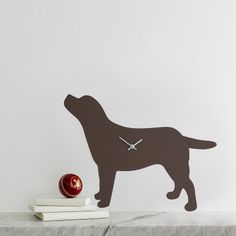 The Labrador Company Black Labrador Wagging Tail Wall Clock