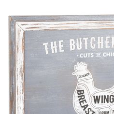 Butchers Cuts Chicken Wall Plaque alternative