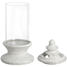 Glass Candle Holder With Classic Hurricane-Inspired Design