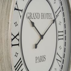 Hotel Paris Large Grey Clock With Glass alternative