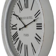 Hotel Paris White Clock With Glass alternative
