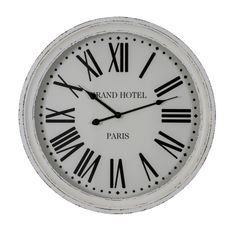 Hotel Paris White Clock With Glass