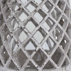 Large Conical Ceramic Lattice Hurricane Lantern alternative