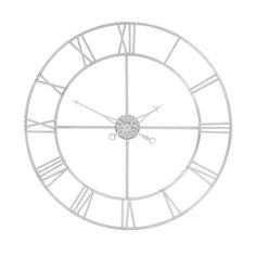 Large Silver Foil Skeleton Wall Clock