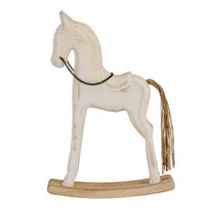 Large Whitewashed Rustic Rocking Horse alternative