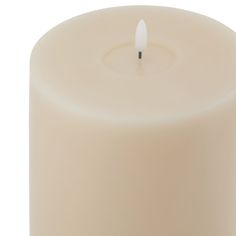 Luxe Collection Melt Effect 6x12 Taupe LED Wax Candle alternative