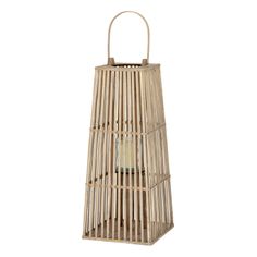 Medium Silo Wicker Lantern With Glass Holder alternative