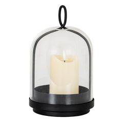 Nysa Medium Candle Holder With Glass Cloche alternative