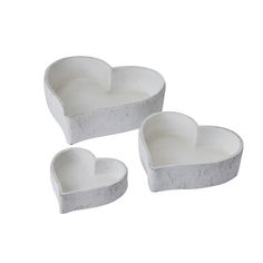 Set Of Three Large Matt White Ceramic Dishes alternative
