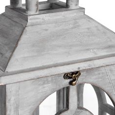 Set Of Three Wooden Lanterns With Archway Design alternative