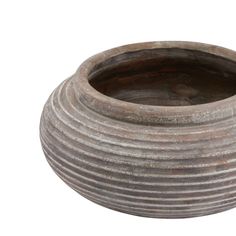 Siena Brown Round Ribbed Planter alternative