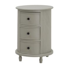 The Camden Collection 3 Drawer Round Side Table alternative