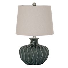 Veyla Ceramic Table Lamp With Linen Shade alternative