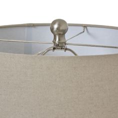 White Beaded Ceramic Lamp With Linen Shade alternative