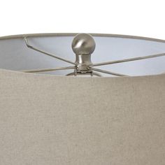 White Ceramic Pot Lamp With Linen Shade alternative
