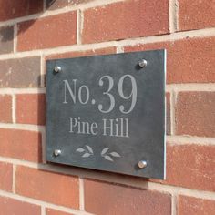Personalised Leaf Slate House Sign alternative