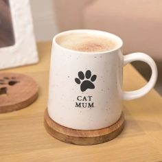 Pair Best of Breed Paw Prints Cat Dad &amp; Cat Mum Mugs alternative